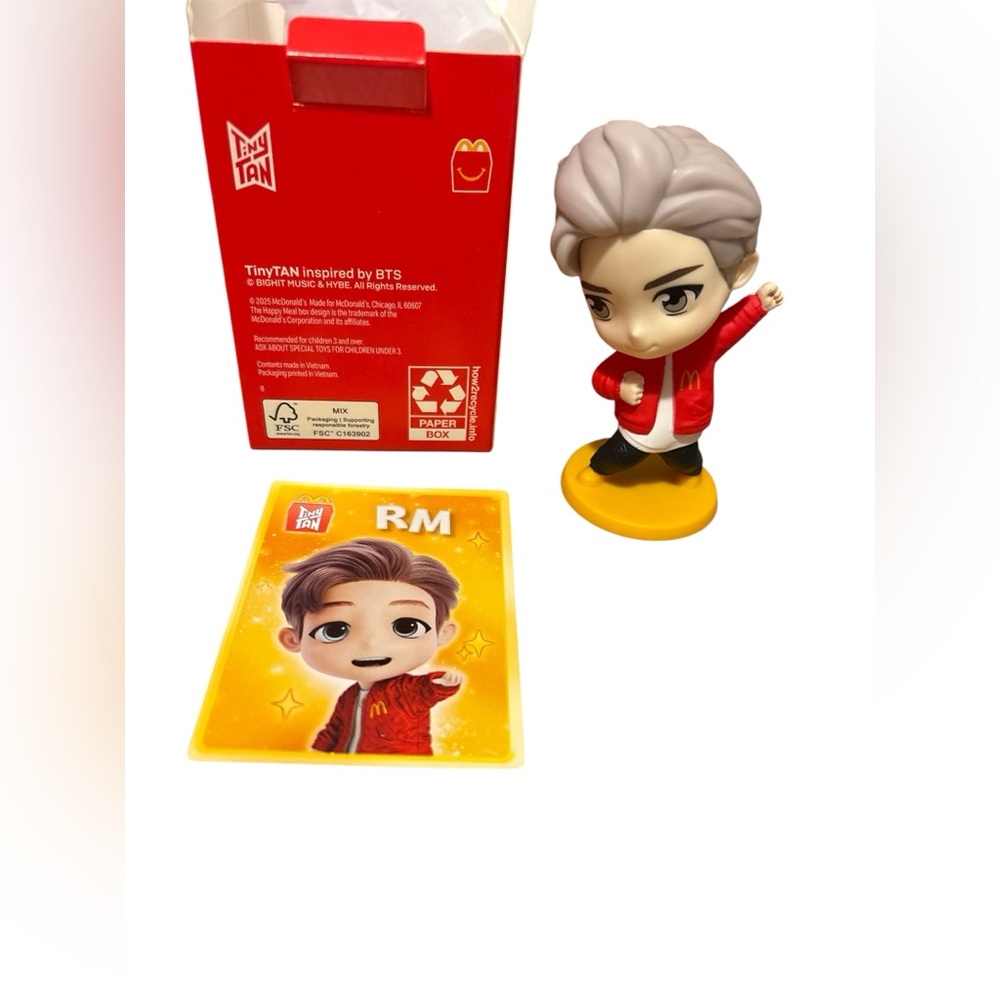 BTS TINY TAN McDonald’s RM Figure - Red and Yellow